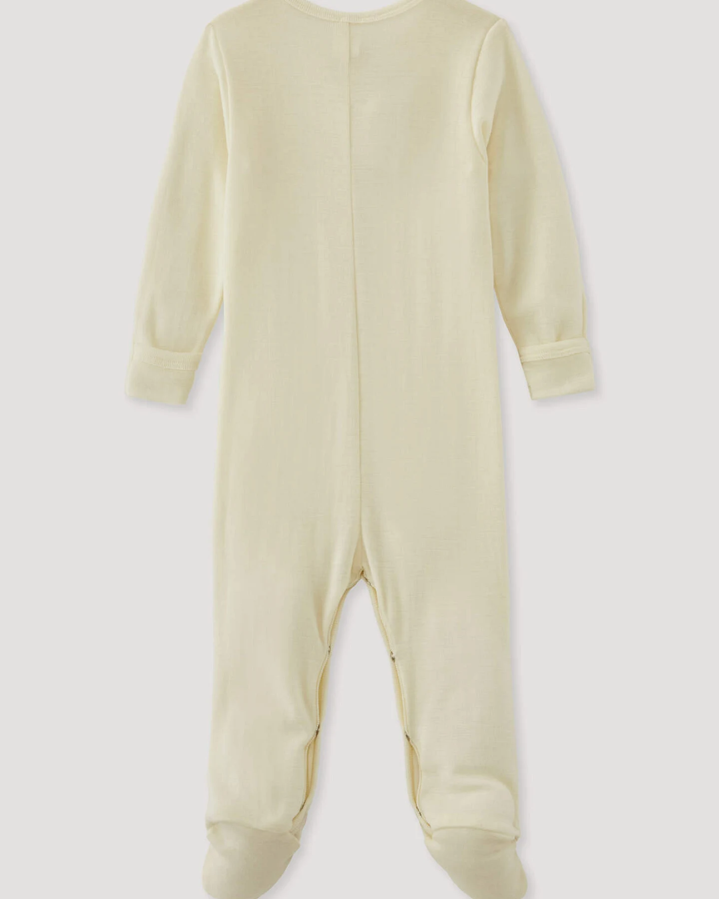 hessnatur Baby Schlafoverall aus Bio-Merinowolle mit Seide - natur - Größe 50/56 – Ansicht 3