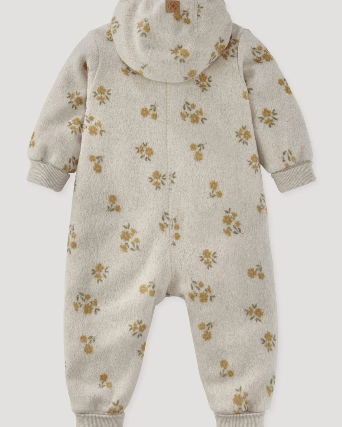 hessnatur Baby Fleece Overall aus Bio-Baumwolle - beige - Größe 62/68 – Ansicht 2