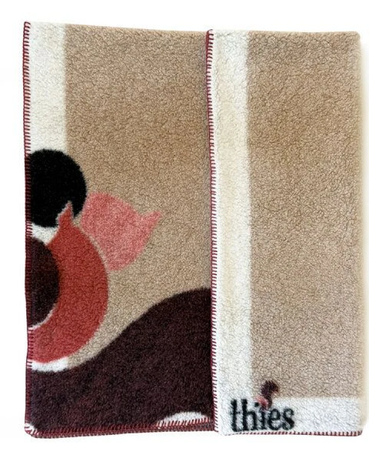 Wolldecke "thies ® Eco Squirrel Wool Blanket" aus 75 % Schurwolle