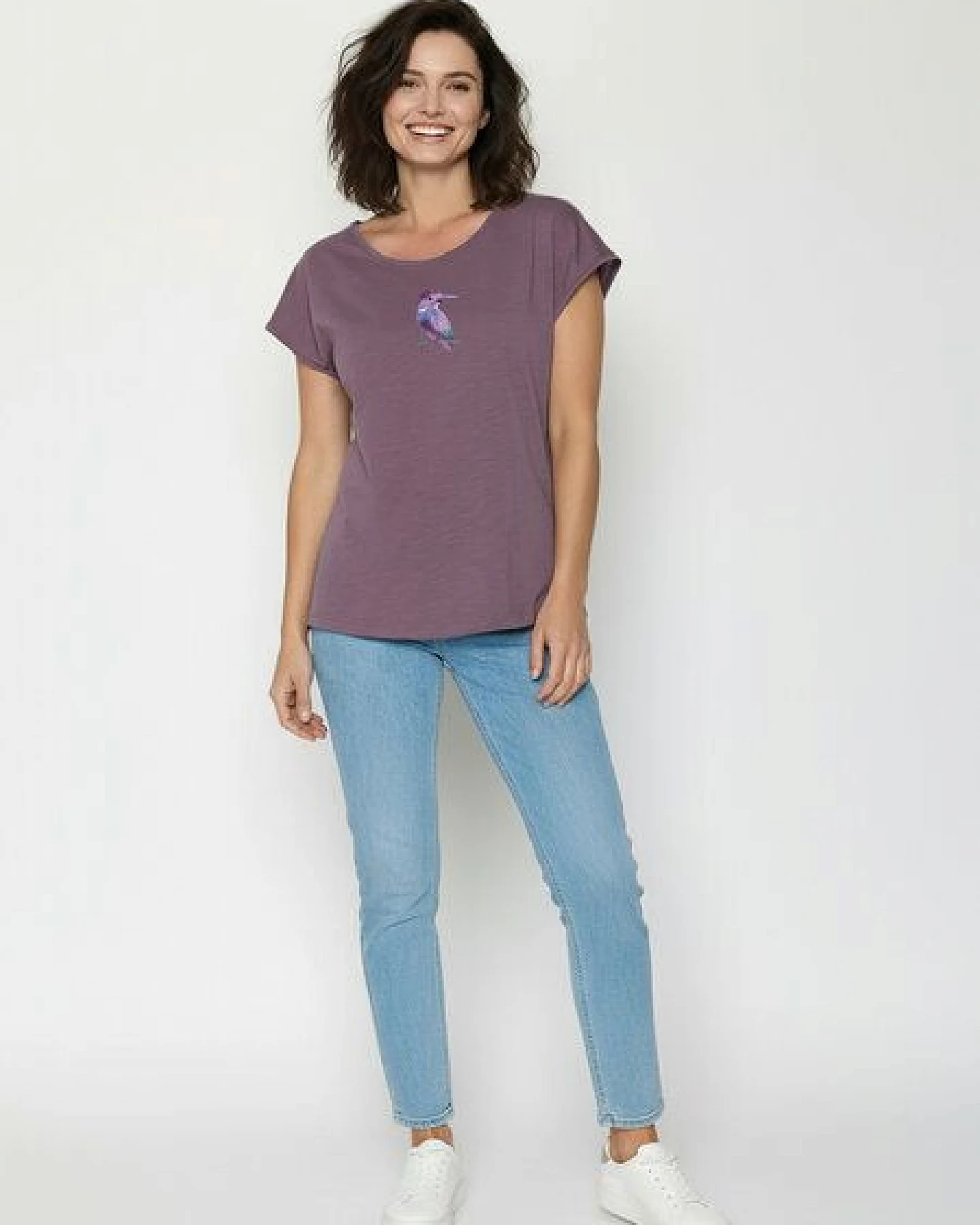 GREENBOMB Bird Look Cool - Lässiges T-Shirt aus Bio-Baumwolle / hochwertiger Print / GOTS / Fair & Vegan – Ansicht 3