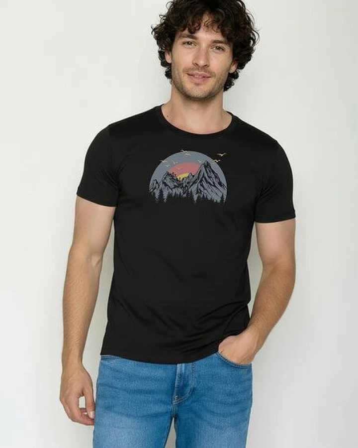 GREENBOMB Peak Circle Guide - Sportliches T-Shirt aus Bio-Baumwolle / hochwertiger Print / GOTS / Fair & Vegan