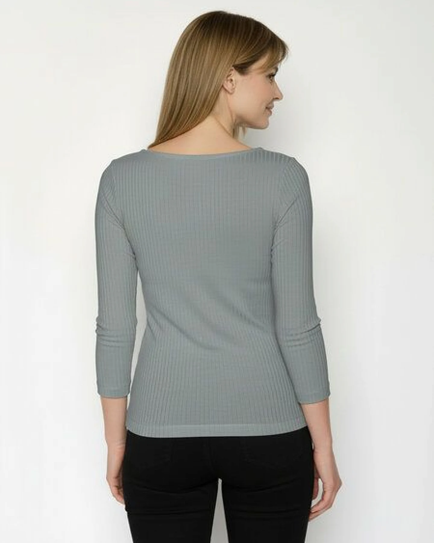 GREENBOMB Basic Refined - Sportliches Longsleeve aus LENZING TENCEL Mix / Fair & Vegan – Ansicht 4