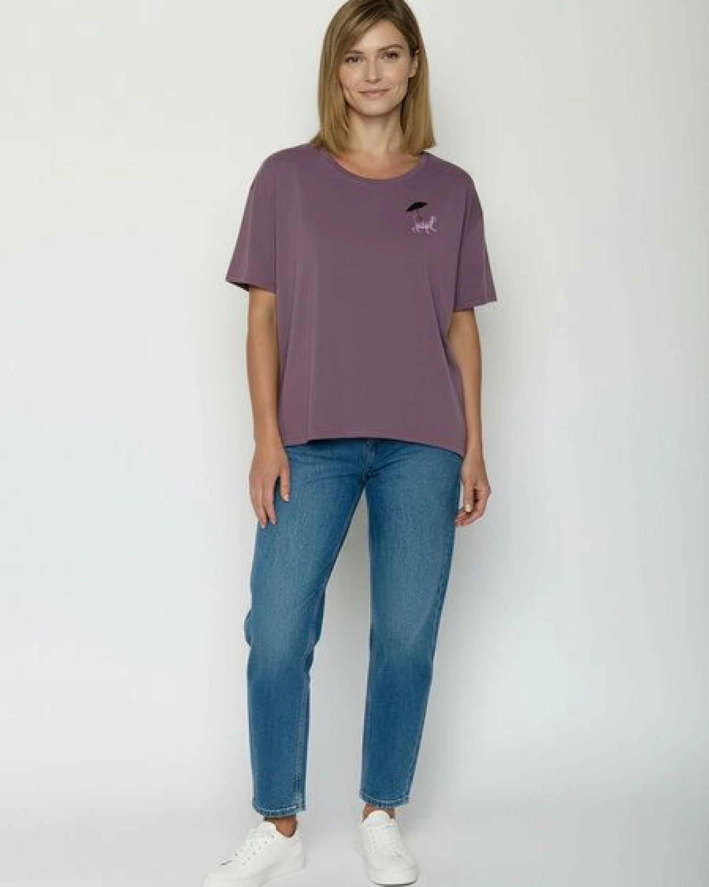 GREENBOMB Cat Walk Feel - Lässiges T-Shirt aus Bio-Baumwoll-Mix / hochwertiger Print / GOTS / Fair & Vegan – Ansicht 3