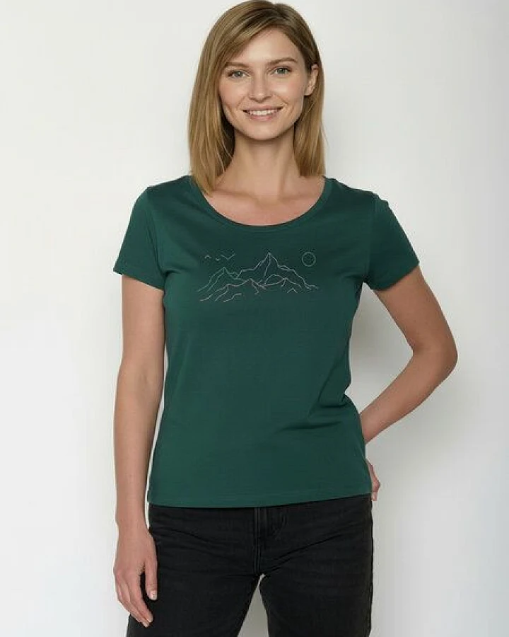 GREENBOMB Nature Contours Loves - Sportliches T-Shirt aus Bio-Baumwolle / hochwertiger Print / GOTS / Fair & Vegan