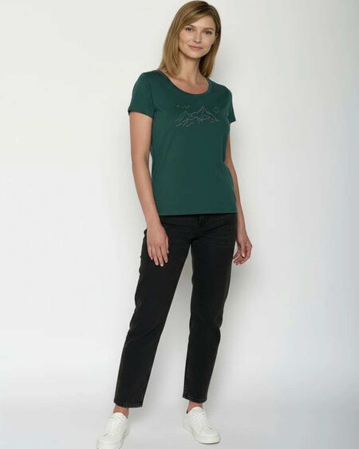 GREENBOMB Nature Contours Loves - Sportliches T-Shirt aus Bio-Baumwolle / hochwertiger Print / GOTS / Fair & Vegan – Ansicht 3