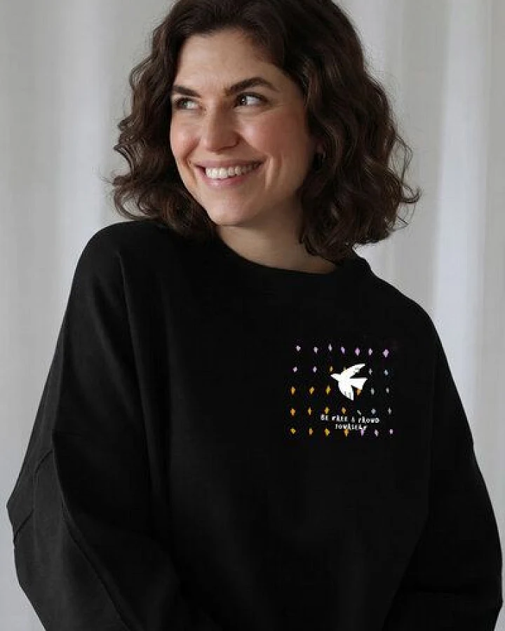 Kultgut Artdesign - Pulloversweater Boxistyle / BE FREE & PROUD YOURSELF