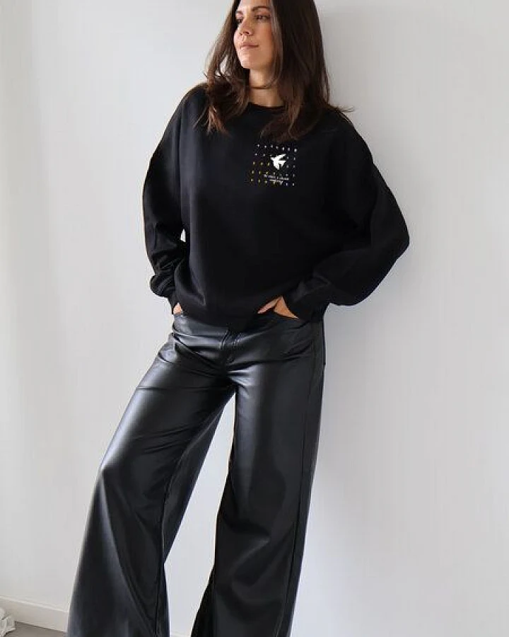 Kultgut Artdesign - Pulloversweater Boxistyle / BE FREE & PROUD YOURSELF