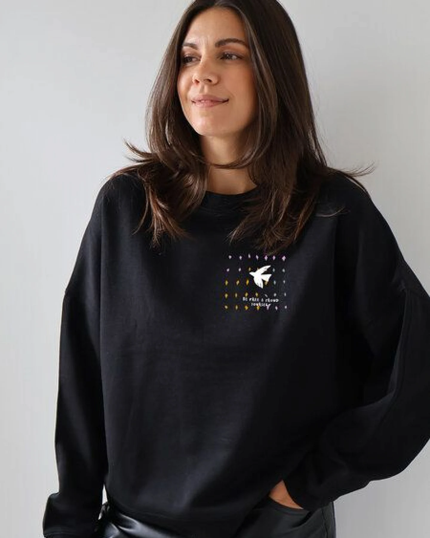 Kultgut Artdesign - Pulloversweater Boxistyle / BE FREE & PROUD YOURSELF – Ansicht 3