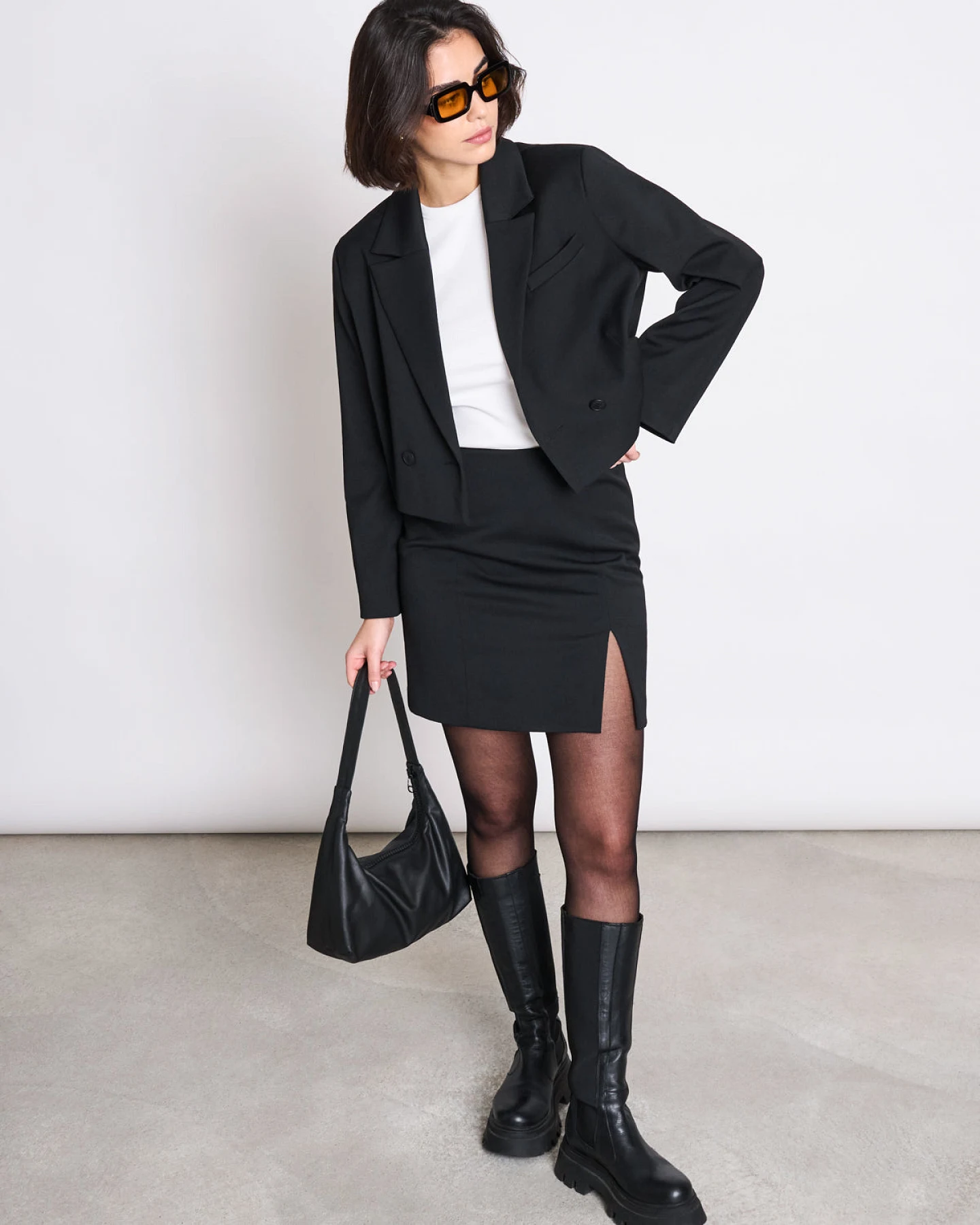 JAN 'N JUNE Damen vegan Rock Mini Ainoha Schwarz – Ansicht 2