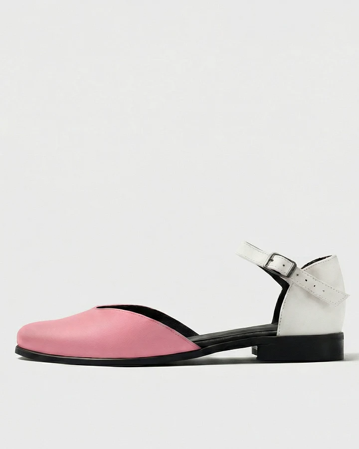 BOHEMA Damen vegan Pumps Alexa Rosa/Weiß