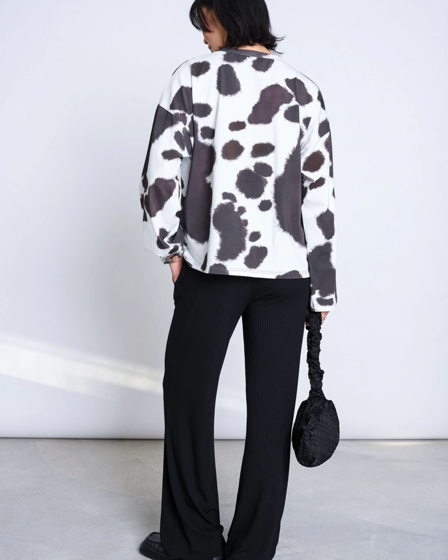 Longsleeve Camia Cow Print Braun – Ansicht 3