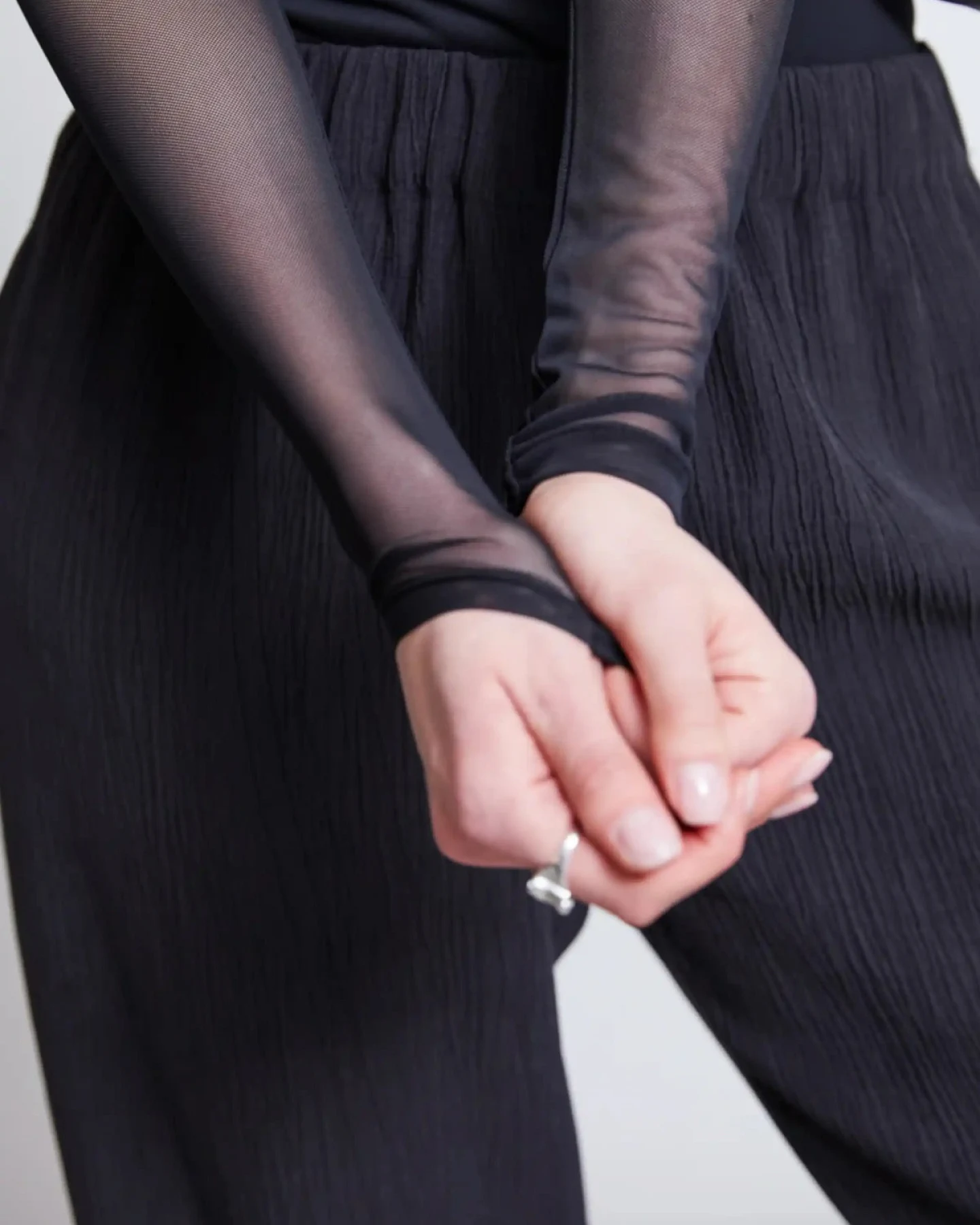 Longsleeve Dora Mesh Schwarz – Ansicht 6