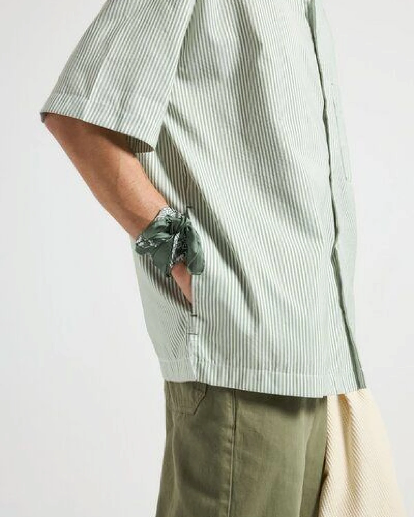 Trendsplant Mechanic Box Seaqual®Yarn S/S Shirt Green Stripes – Ansicht 3