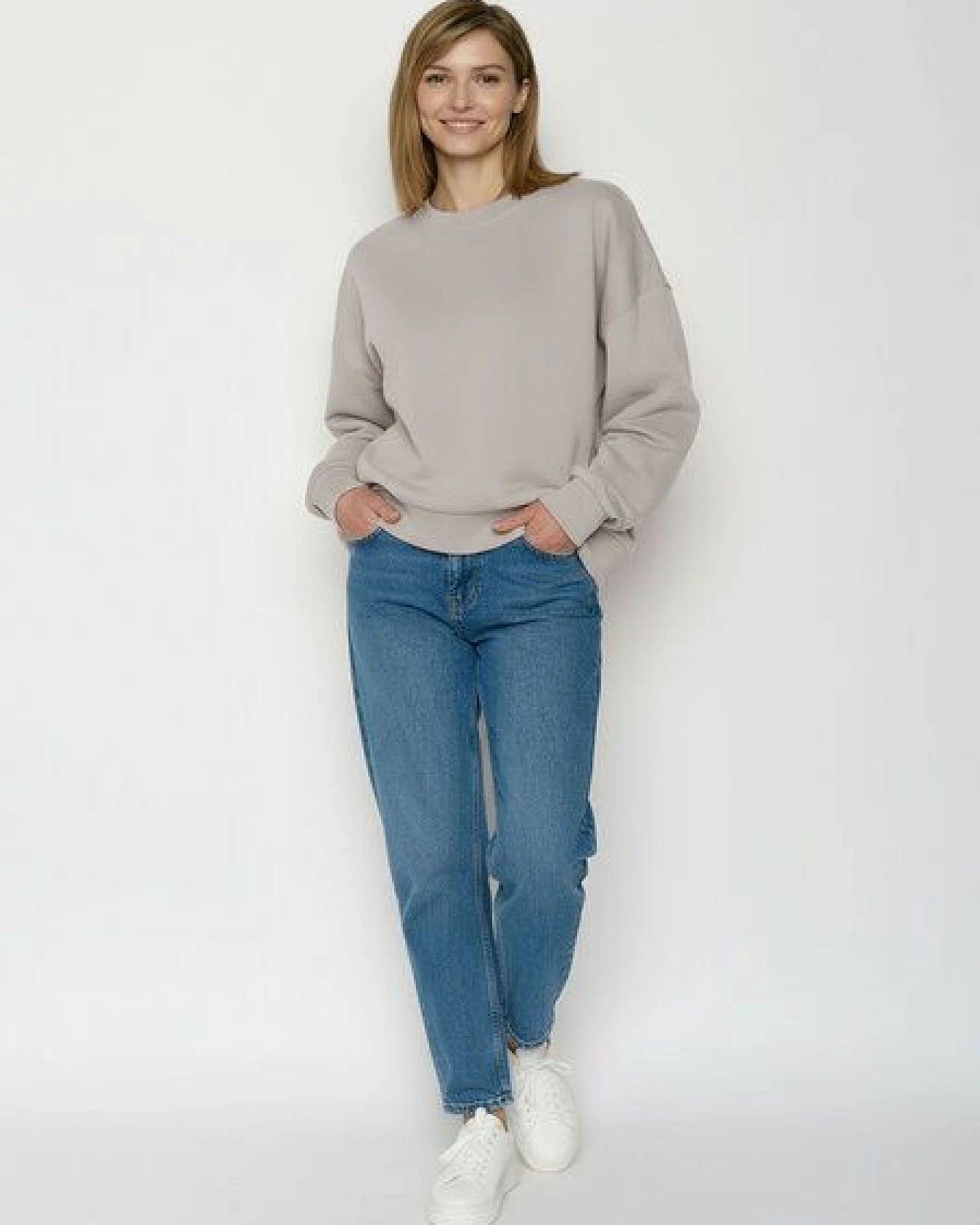 GREENBOMB Basic Core - Lässiges Sweatshirt aus Bio-Baumwolle / GOTS / Fair & Vegan – Ansicht 3