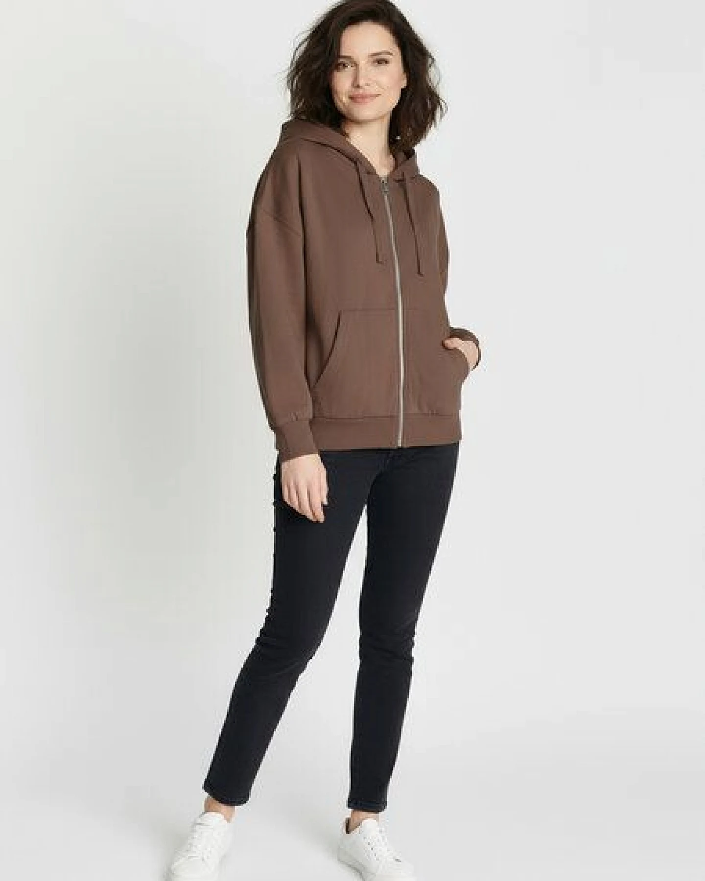 GREENBOMB Basic Vale - Lässige Sweatjacke aus Bio-Baumwolle / GOTS / Fair & Vegan – Ansicht 3