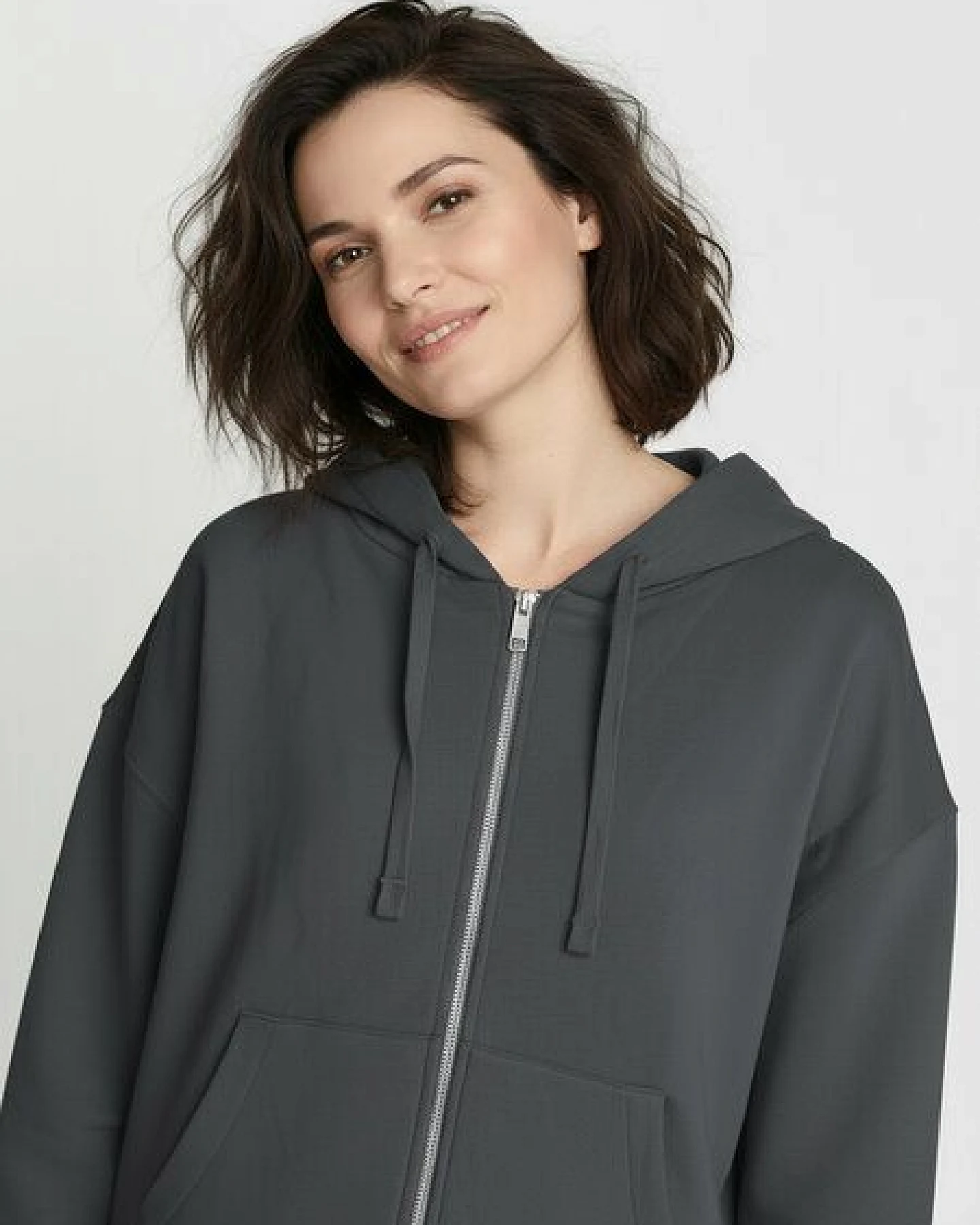 GREENBOMB Basic Vale - Lässige Sweatjacke aus Bio-Baumwolle / GOTS / Fair & Vegan – Ansicht 2