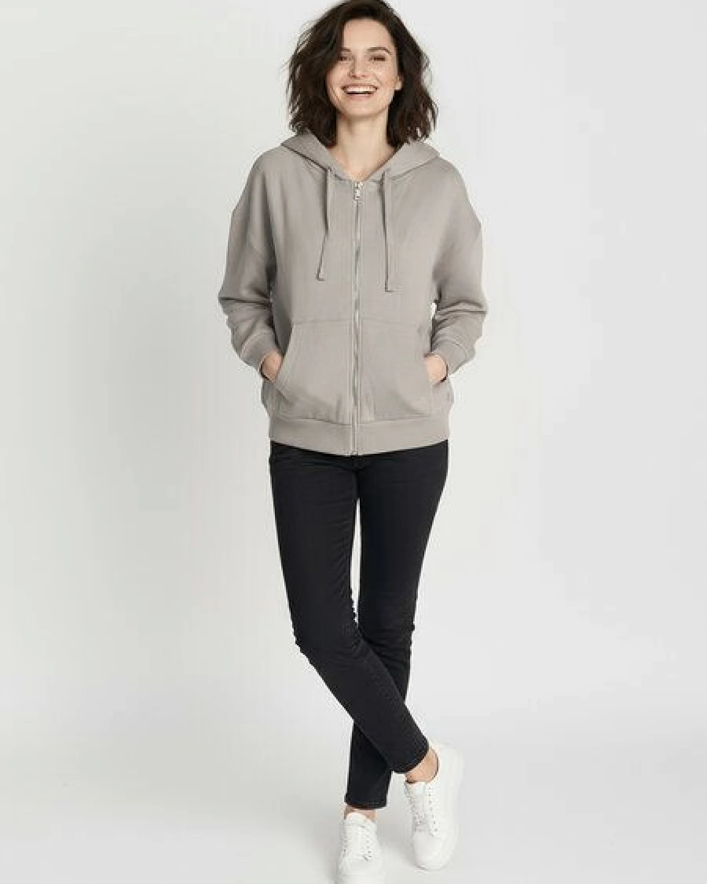GREENBOMB Basic Vale - Lässige Sweatjacke aus Bio-Baumwolle / GOTS / Fair & Vegan – Ansicht 3
