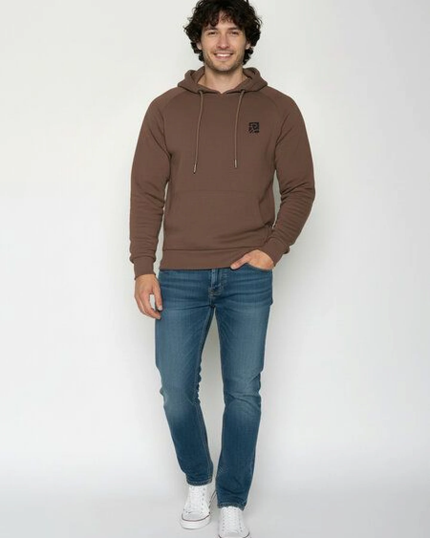 GREENBOMB Bike Square Trek - Hoodie aus Bio-Baumwolle mit Raglan-Arm / hochwertiger Print / GOTS / Fair & Vegan – Ansicht 3