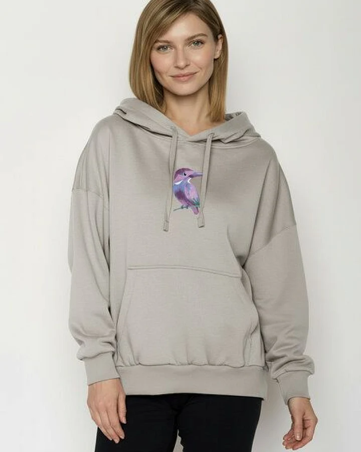 GREENBOMB Bird Look Mello - Lässiger Hoodie aus Bio-Baumwolle / hochwertiger Print / GOTS / Fair & Vegan