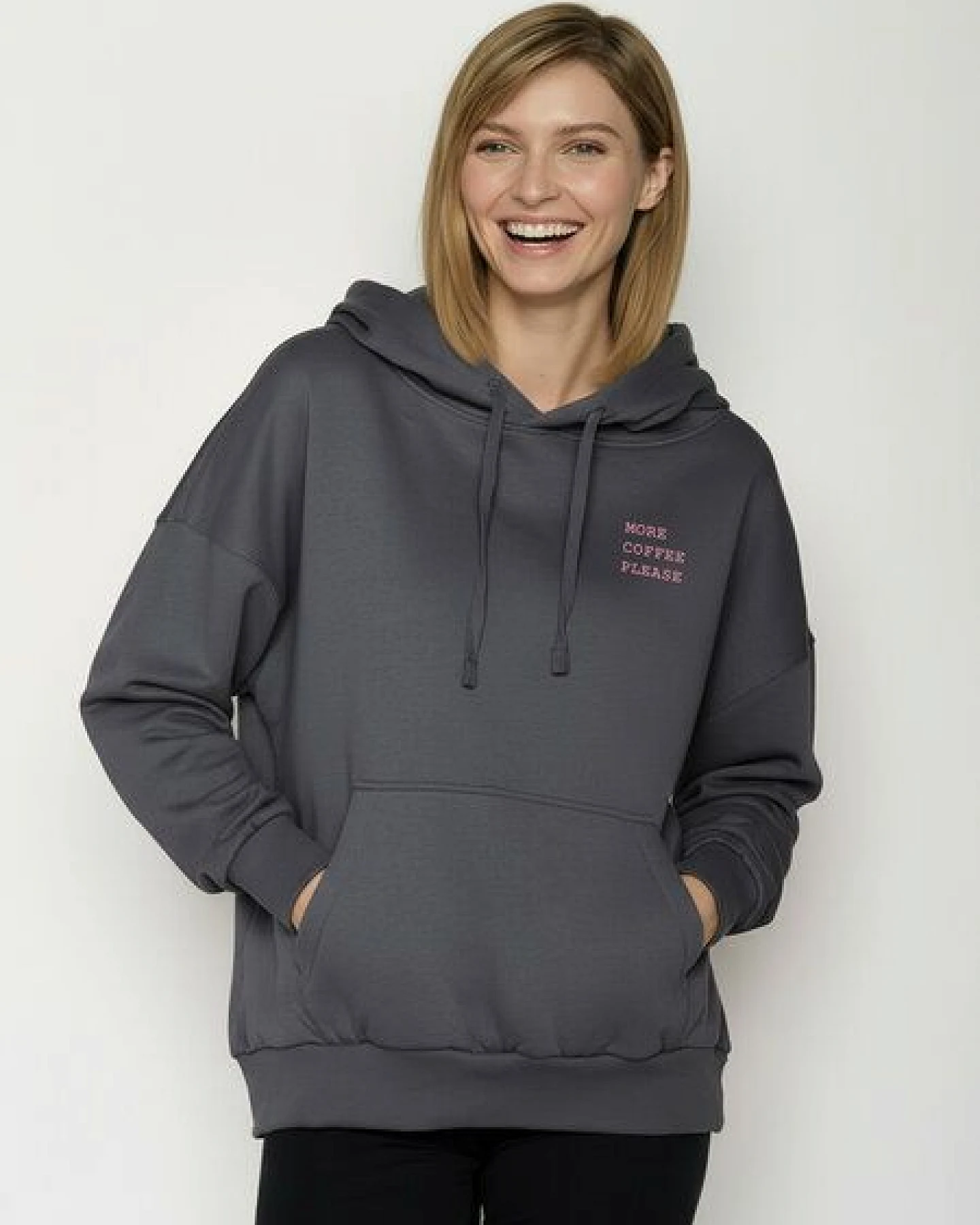 GREENBOMB Dog Coffee Mello - Lässiger Hoodie aus Bio-Baumwolle / hochwertiger Print / GOTS / Fair & Vegan – Ansicht 2