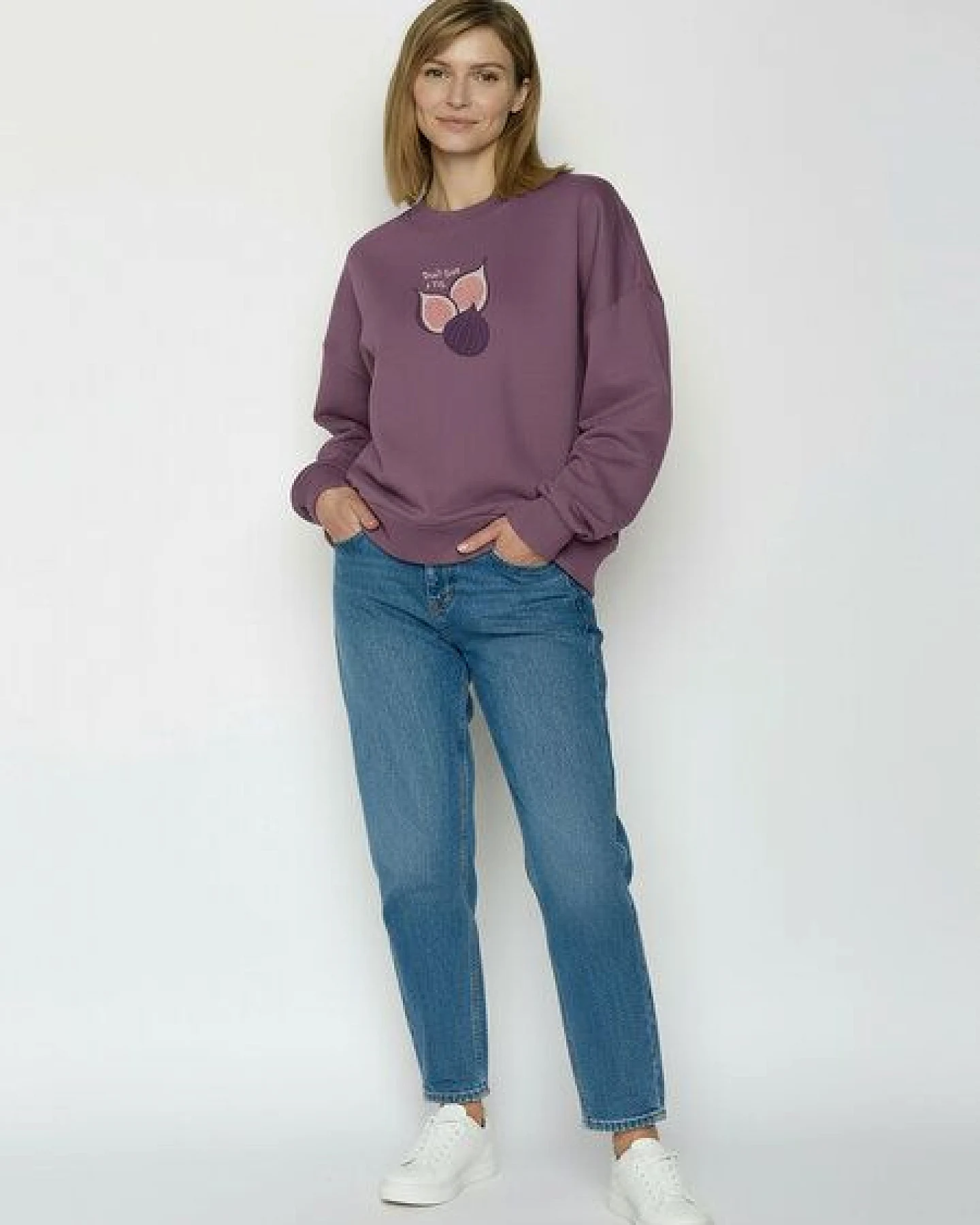 GREENBOMB Fig Core - Lässiges Sweatshirt aus Bio-Baumwolle / hochwertiger Print / GOTS / Fair & Vegan – Ansicht 3