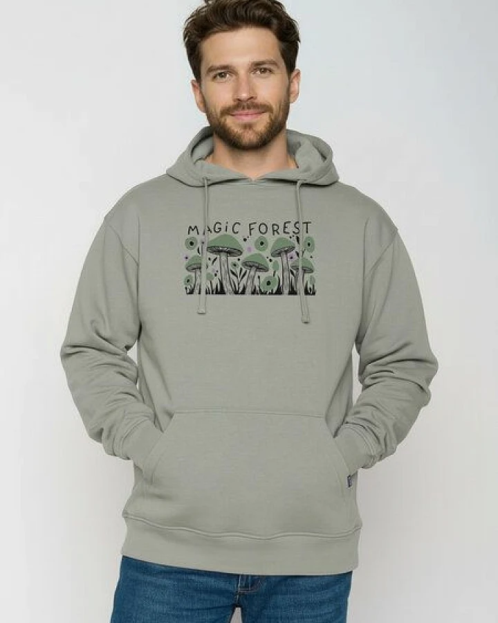 GREENBOMB Magic Forest Joy - Gemütlicher Hoodie aus Bio-Baumwolle / hochwertiger Print / GOTS / Fair & Vegan