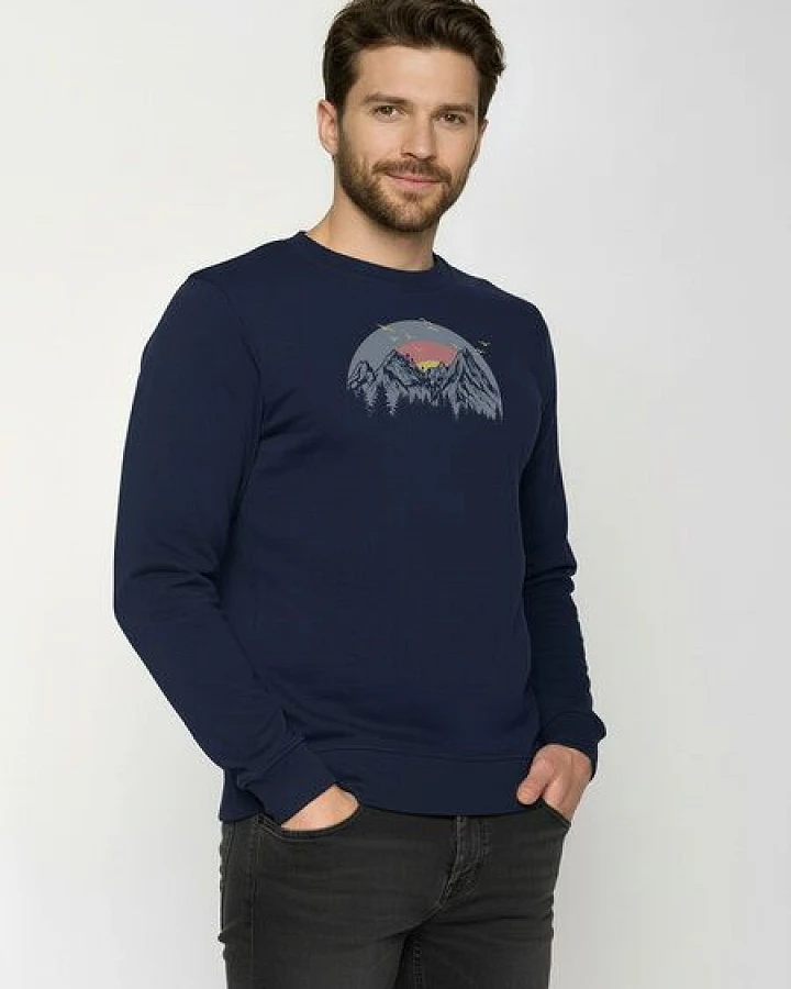 GREENBOMB Peak Circle Wild - Gemütliches Sweatshirt aus Bio-Baumwolle / hochwertiger Print / GOTS / Fair & Vegan