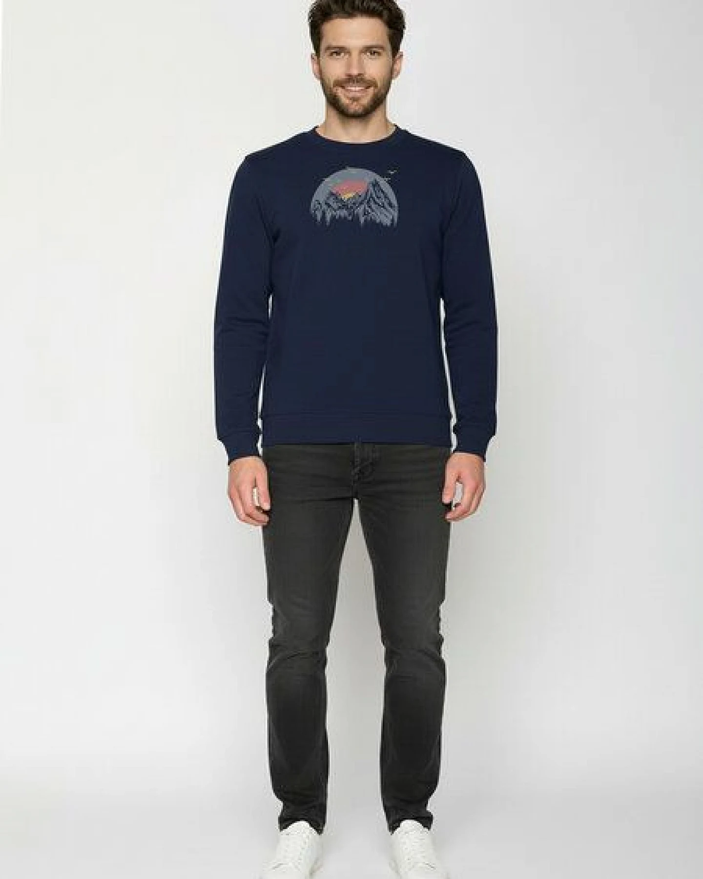 GREENBOMB Peak Circle Wild - Gemütliches Sweatshirt aus Bio-Baumwolle / hochwertiger Print / GOTS / Fair & Vegan – Ansicht 3