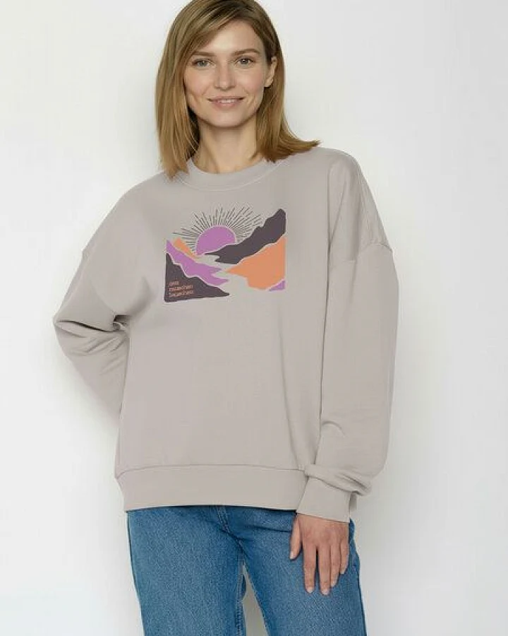 GREENBOMB River Sundown Core - Lässiges Sweatshirt aus Bio-Baumwolle / hochwertiger Print / GOTS / Fair & Vegan