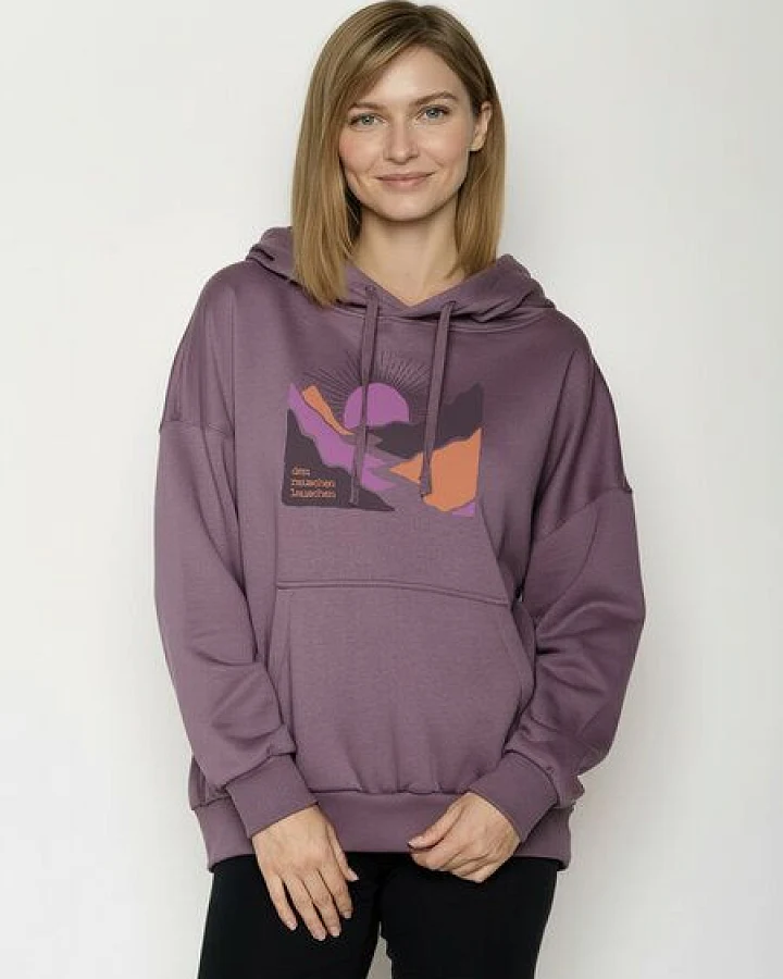 GREENBOMB River Sundown Mello - Lässiger Hoodie aus Bio-Baumwolle / hochwertiger Print / GOTS / Fair & Vegan