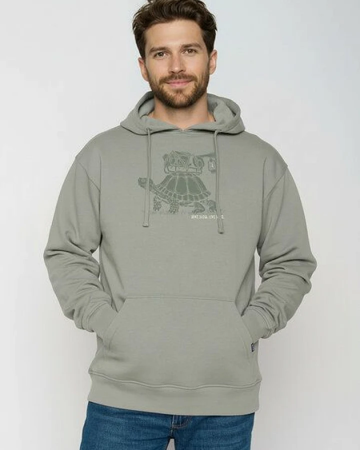 GREENBOMB Turtle Walk Joy - Gemütlicher Hoodie aus Bio-Baumwolle / hochwertiger Print / GOTS / Fair & Vegan