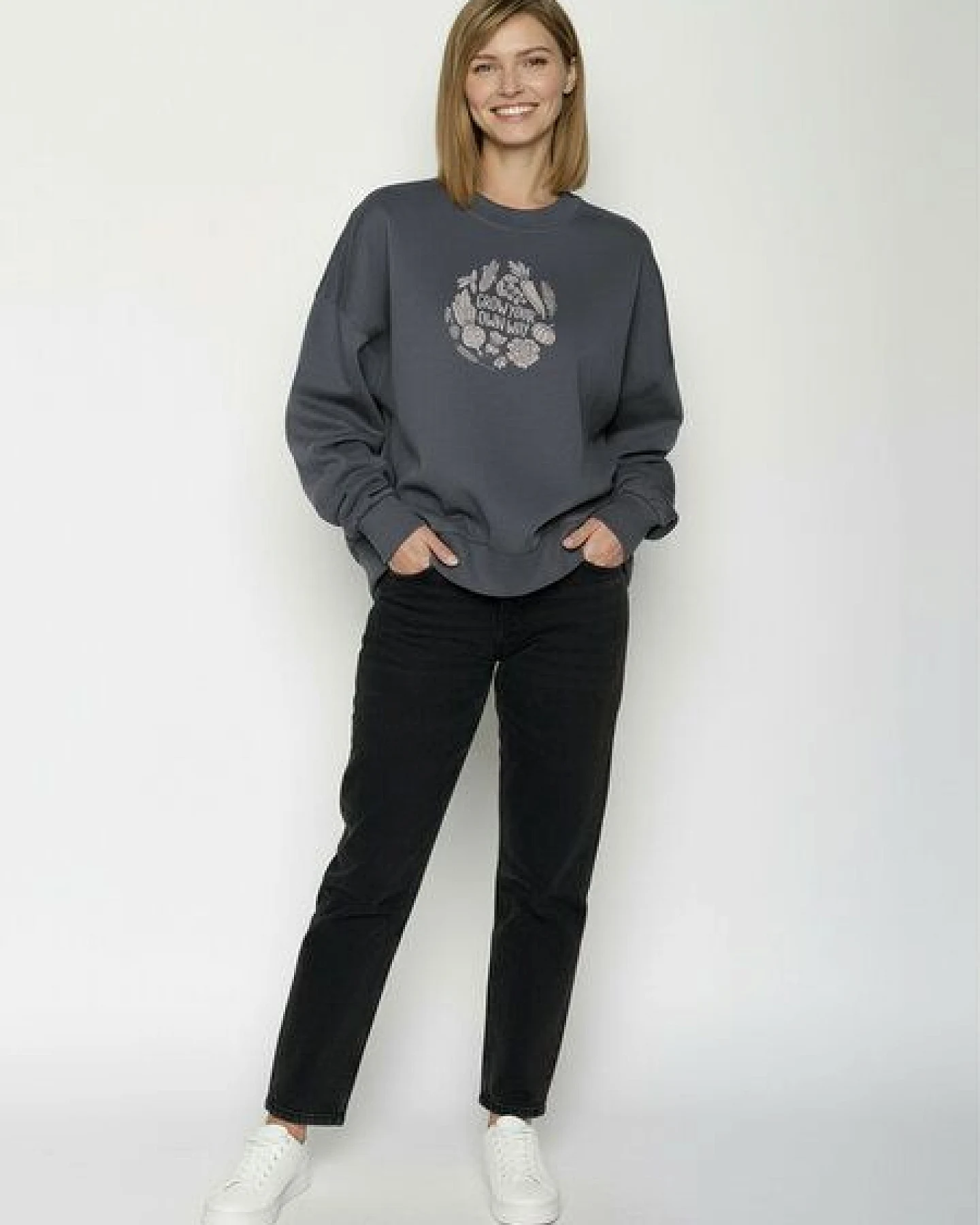 GREENBOMB Veggie Patch Core - Lässiges Sweatshirt aus Bio-Baumwolle / hochwertiger Print / GOTS / Fair & Vegan – Ansicht 3