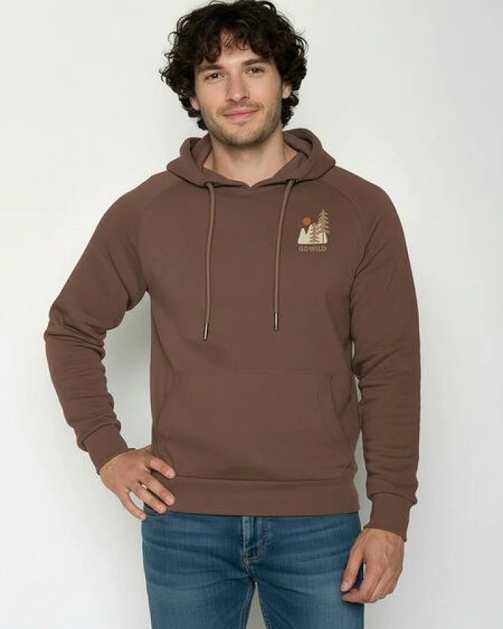 GREENBOMB Wild Pines Trek - Hoodie aus Bio-Baumwolle mit Raglan-Arm / hochwertiger Print / GOTS / Fair & Vegan