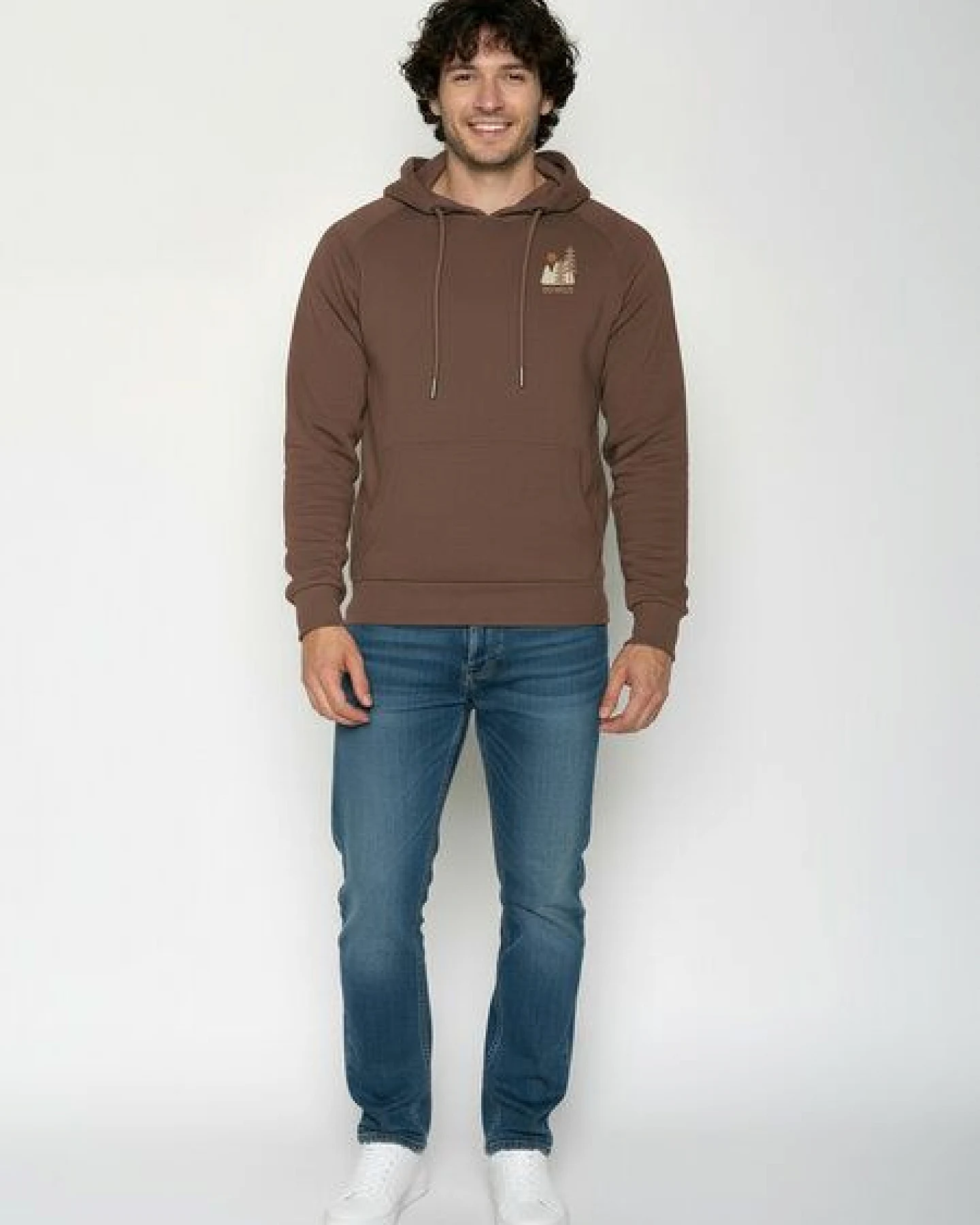 GREENBOMB Wild Pines Trek - Hoodie aus Bio-Baumwolle mit Raglan-Arm / hochwertiger Print / GOTS / Fair & Vegan – Ansicht 3