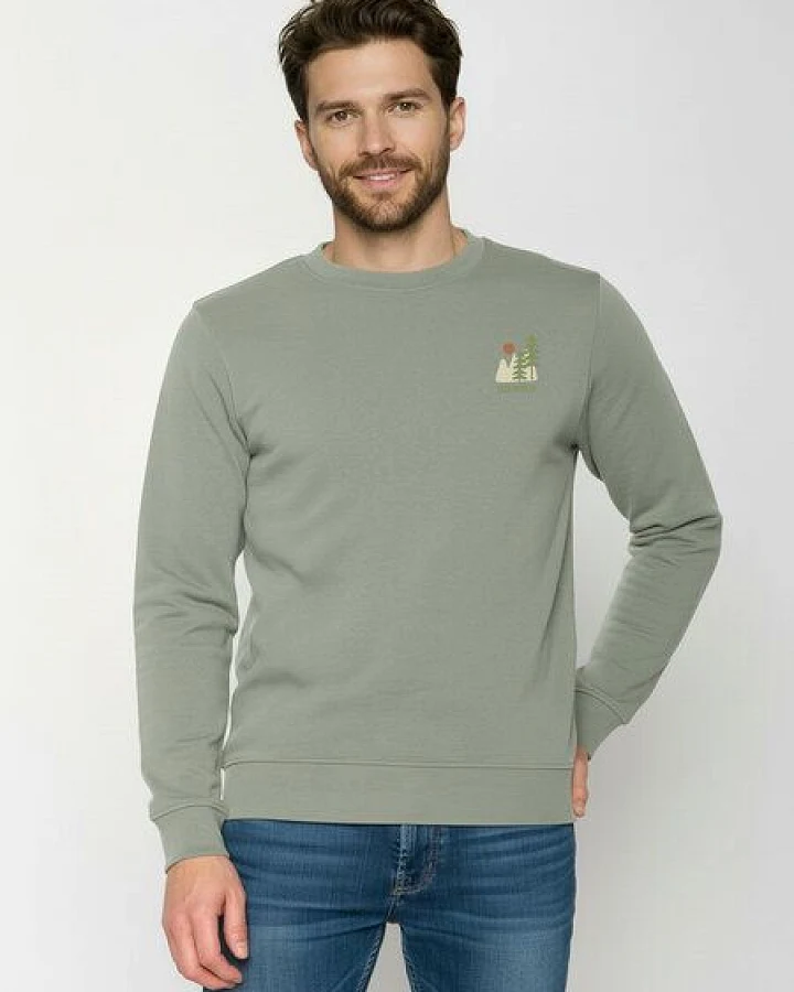 GREENBOMB Wild Pines Wild - Gemütliches Sweatshirt aus Bio-Baumwolle / hochwertiger Print / GOTS / Fair & Vegan
