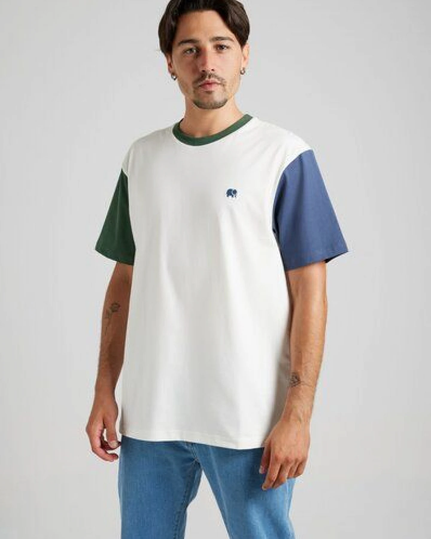 Trendsplant Organic Color Block T-Shirt Natural – Ansicht 4