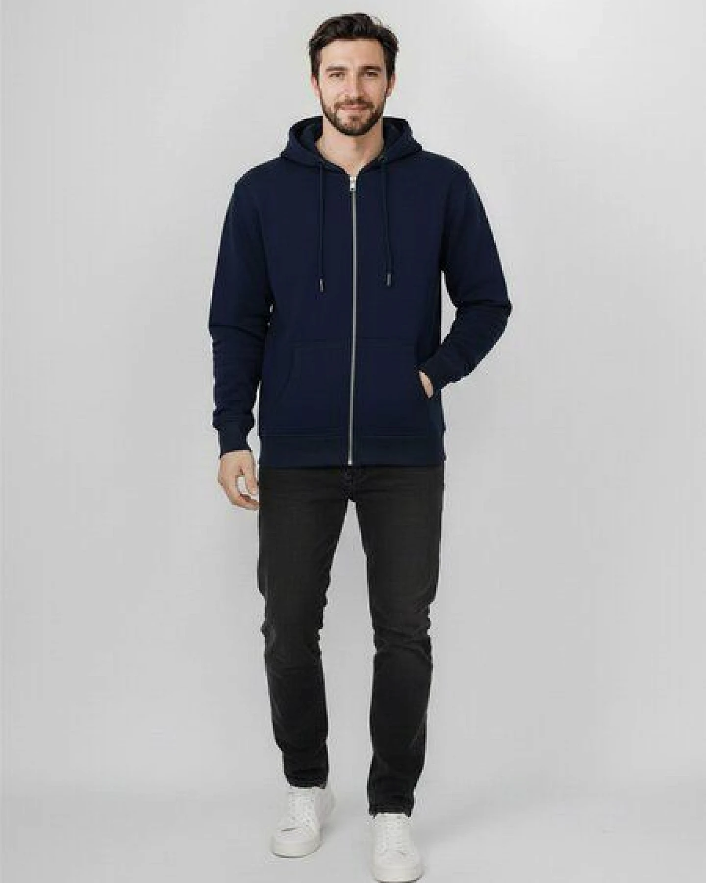 GREENBOMB Basic Stark - Lässige Sweatjacke aus Bio-Baumwolle / GOTS / Fair & Vegan – Ansicht 3
