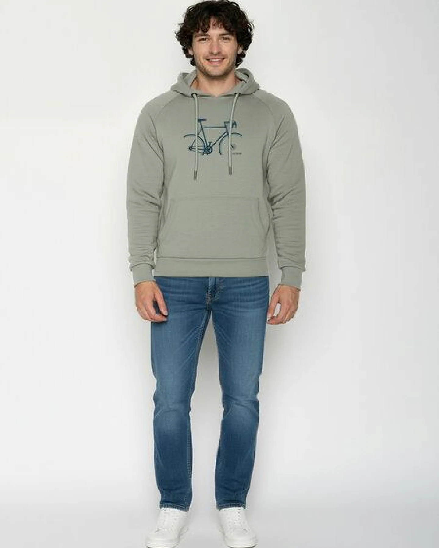 GREENBOMB Bike Crop Trek - Hoodie aus Bio-Baumwolle mit Raglan-Arm / hochwertiger Print / GOTS / Fair & Vegan – Ansicht 3
