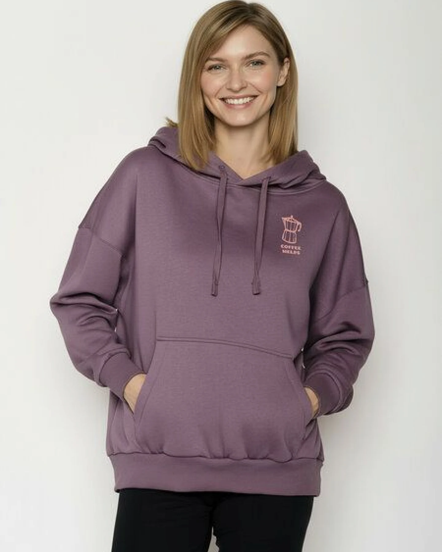 GREENBOMB Espresso Mello - Lässiger Hoodie aus Bio-Baumwolle / hochwertiger Print / GOTS / Fair & Vegan – Ansicht 2