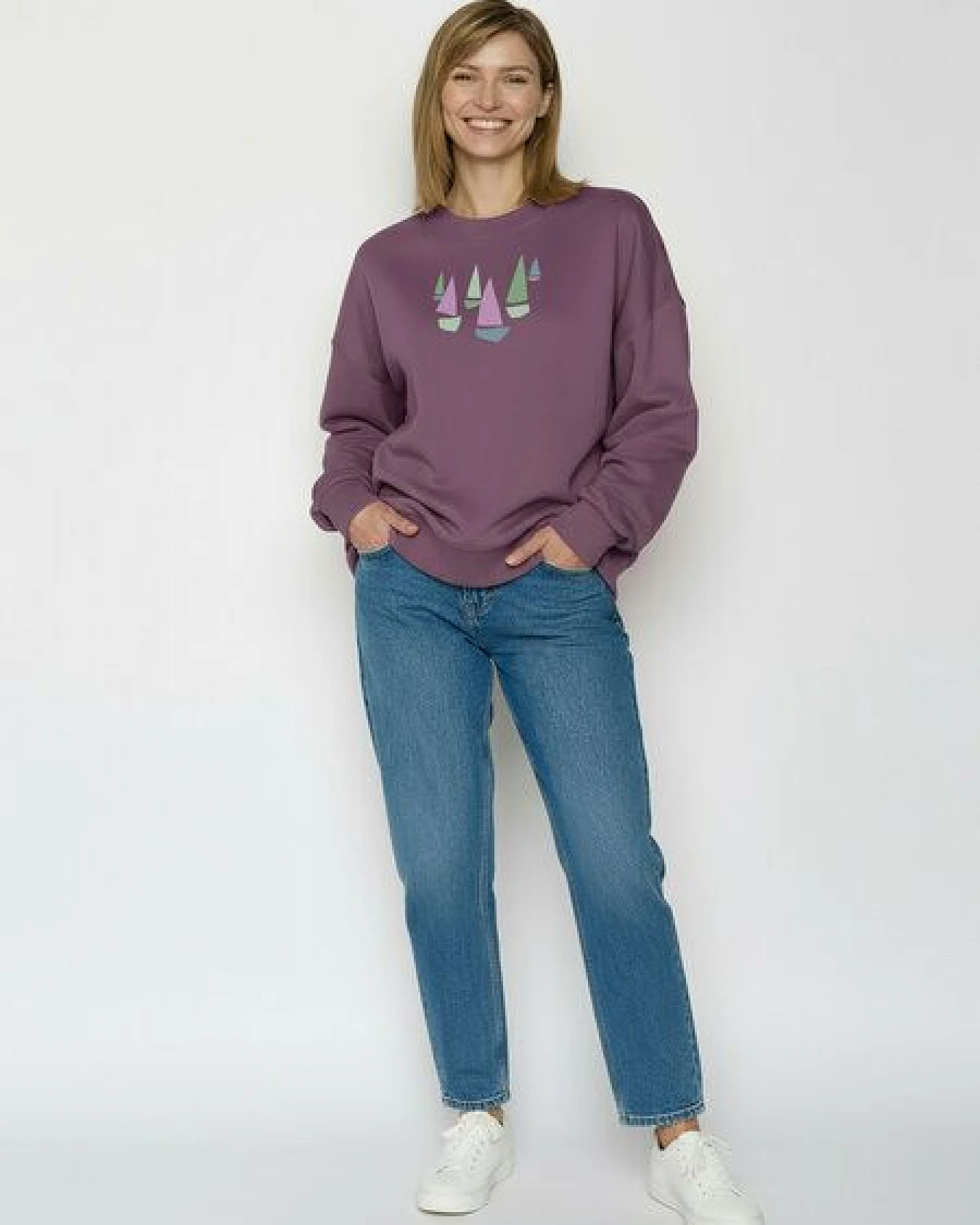 GREENBOMB Fleet Core - Lässiges Sweatshirt aus Bio-Baumwolle / hochwertiger Print / GOTS / Fair & Vegan – Ansicht 3