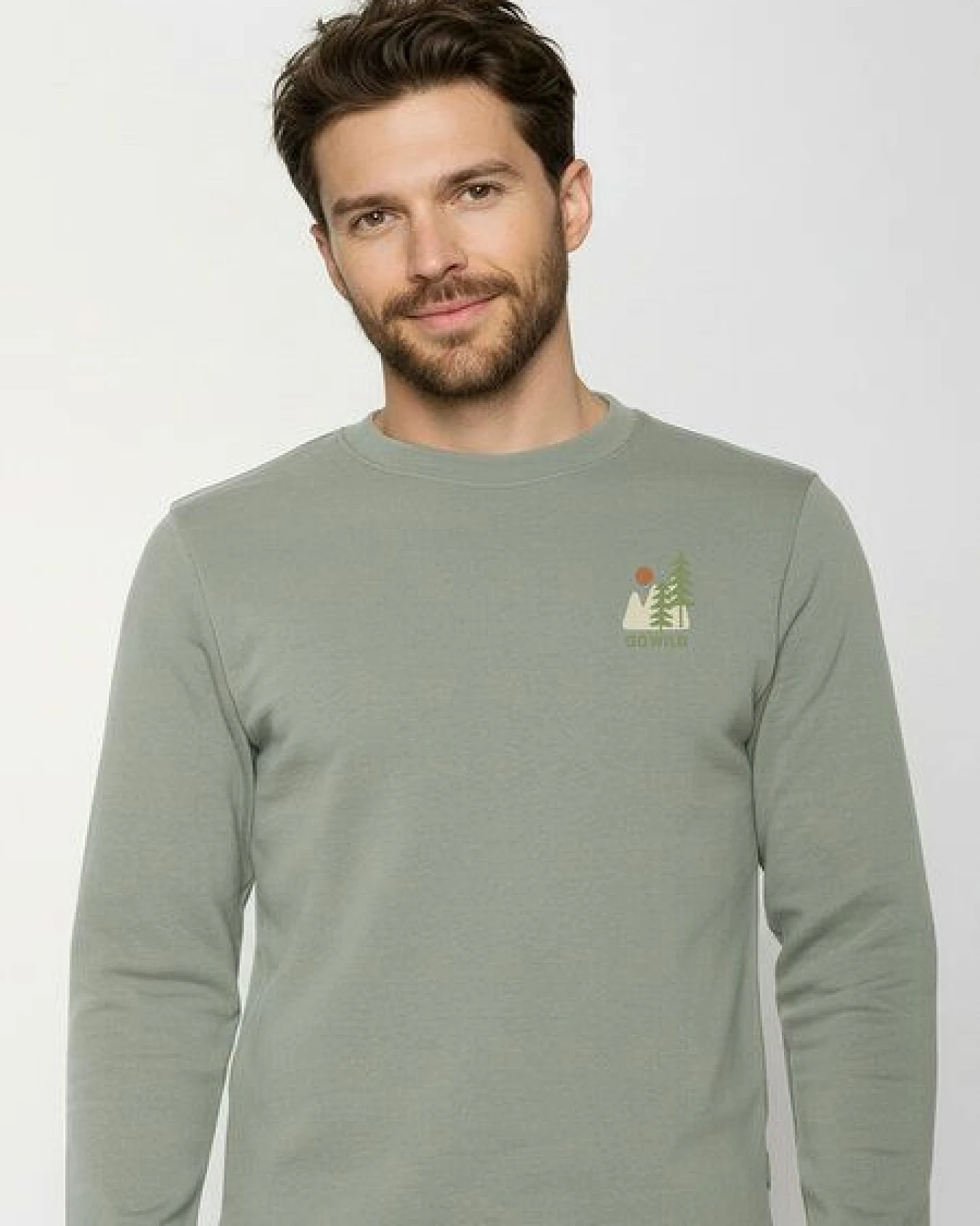 GREENBOMB Wild Pines Wild - Gemütliches Sweatshirt aus Bio-Baumwolle / hochwertiger Print / GOTS / Fair & Vegan – Ansicht 2