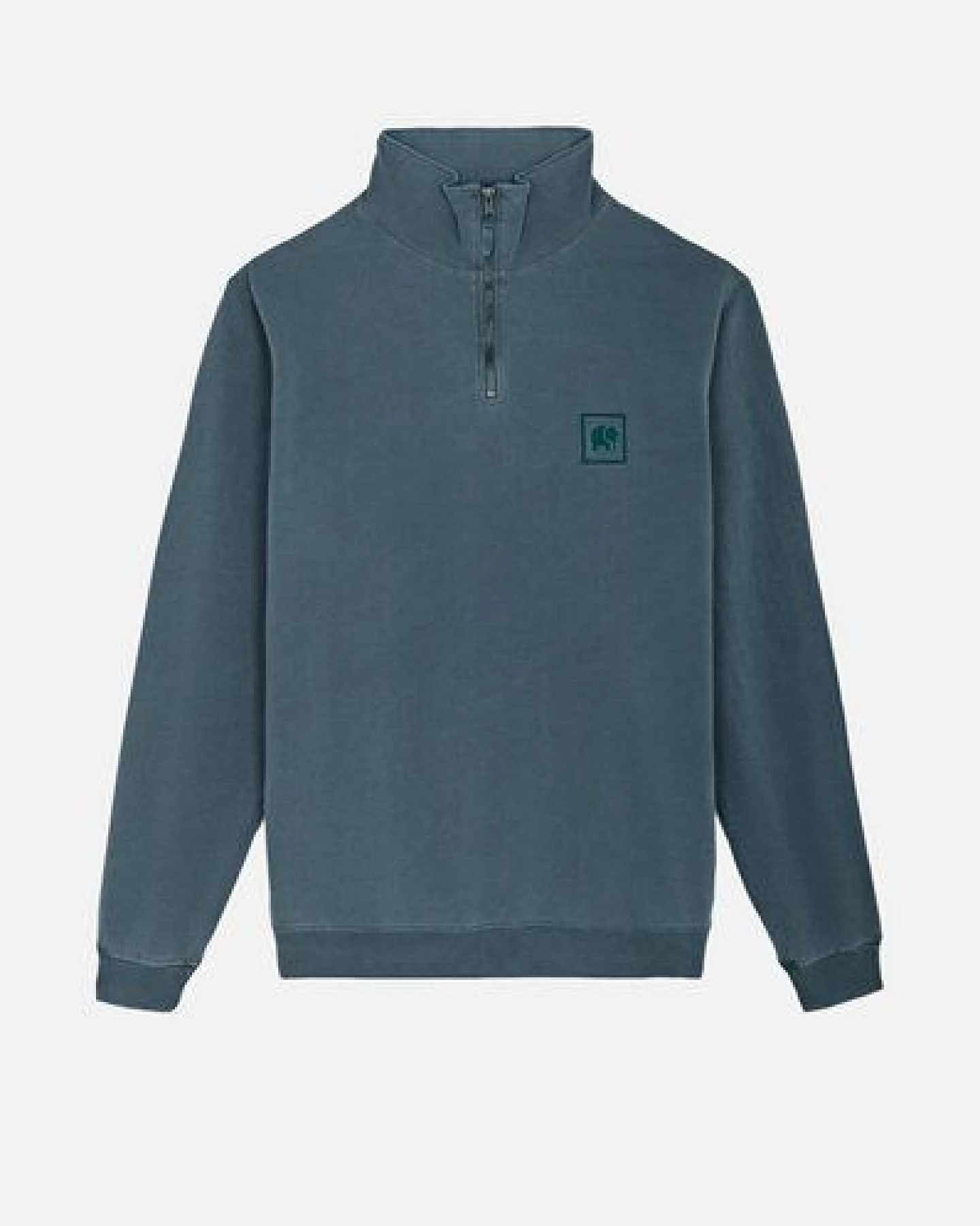 Trendsplant Sauce Pigment Dyed Quarter Zip Sweatshirt Elm Green – Ansicht 2