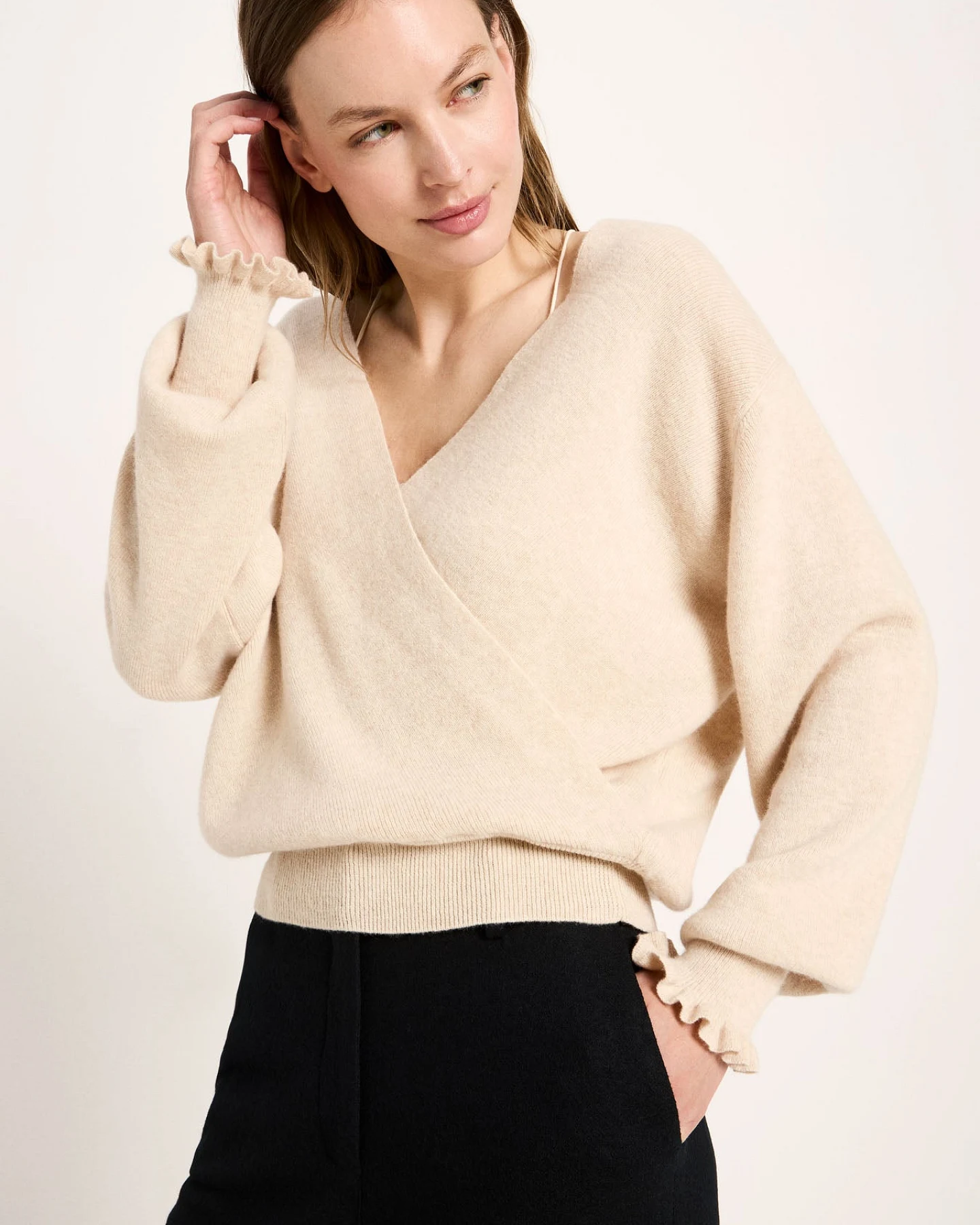 Pullover in Wickeloptik – Ansicht 2