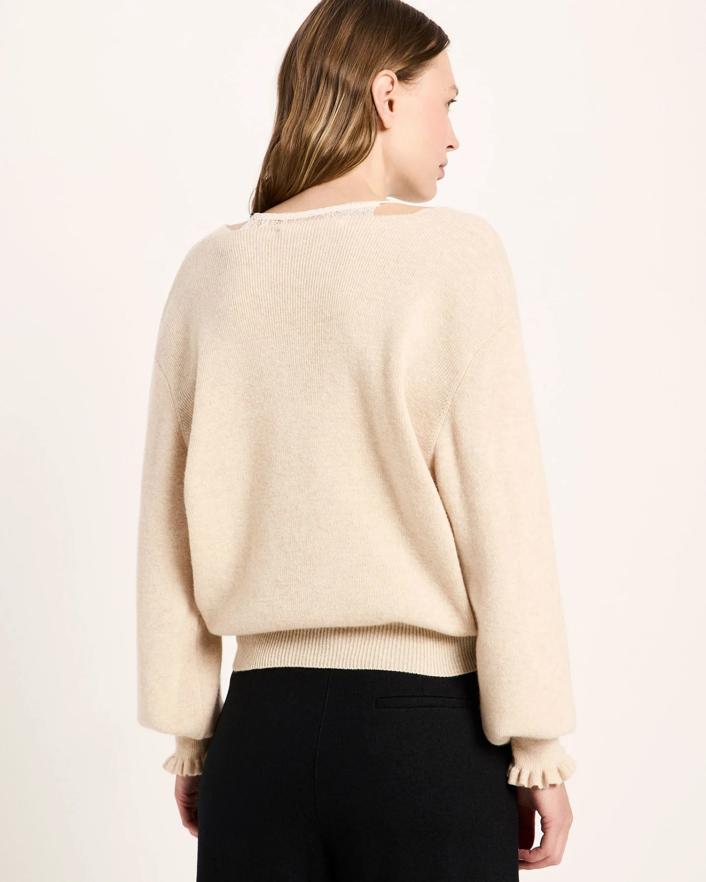 Pullover in Wickeloptik – Ansicht 4