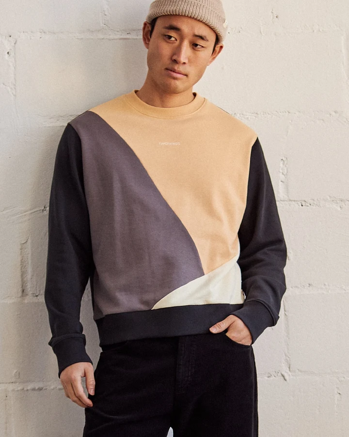 TWOTHIRDS Herren vegan Sweatshirt Corbeta Colour Block