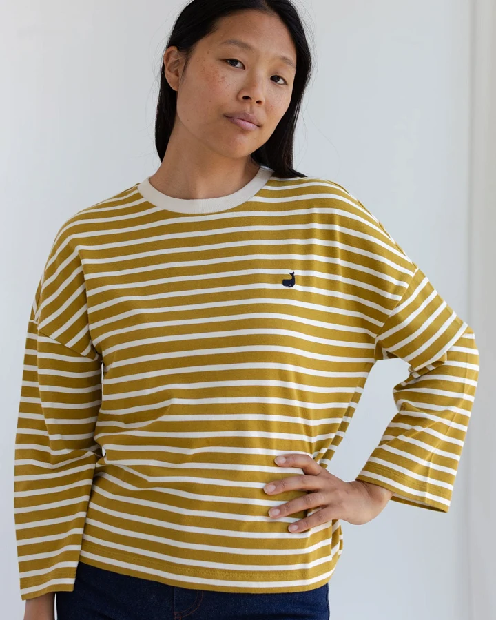 TWOTHIRDS Damen vegan Top Luma Senfgelb