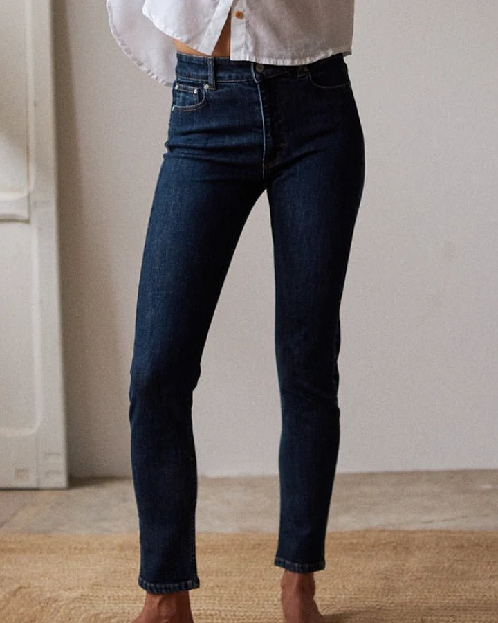 TWOTHIRDS Damen vegan Jeans La Graciosa Mid Blue
