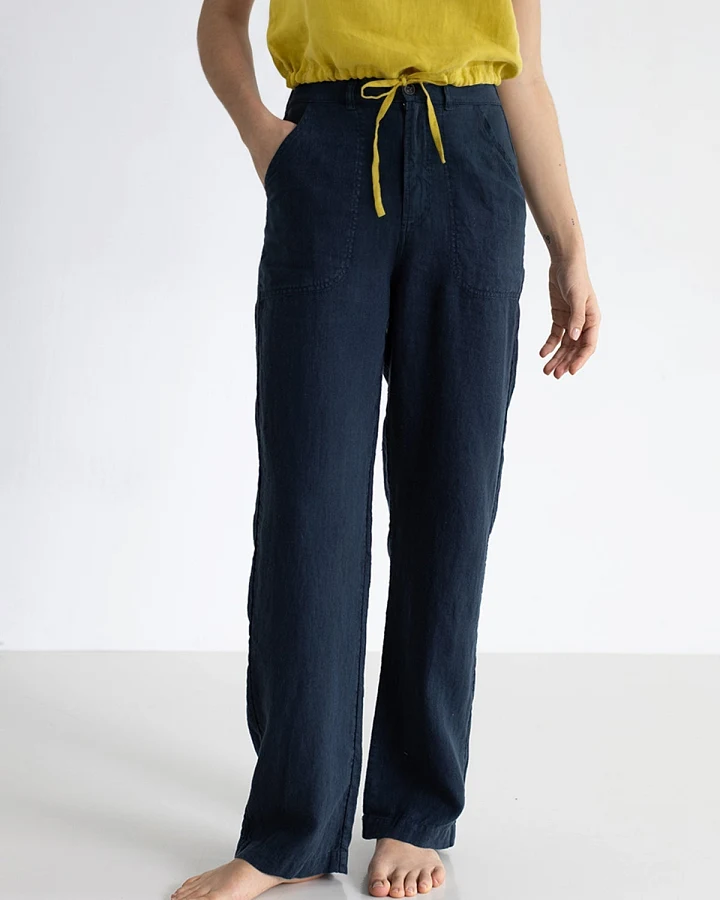 TWOTHIRDS Damen vegan Hose Jaz Blue Night