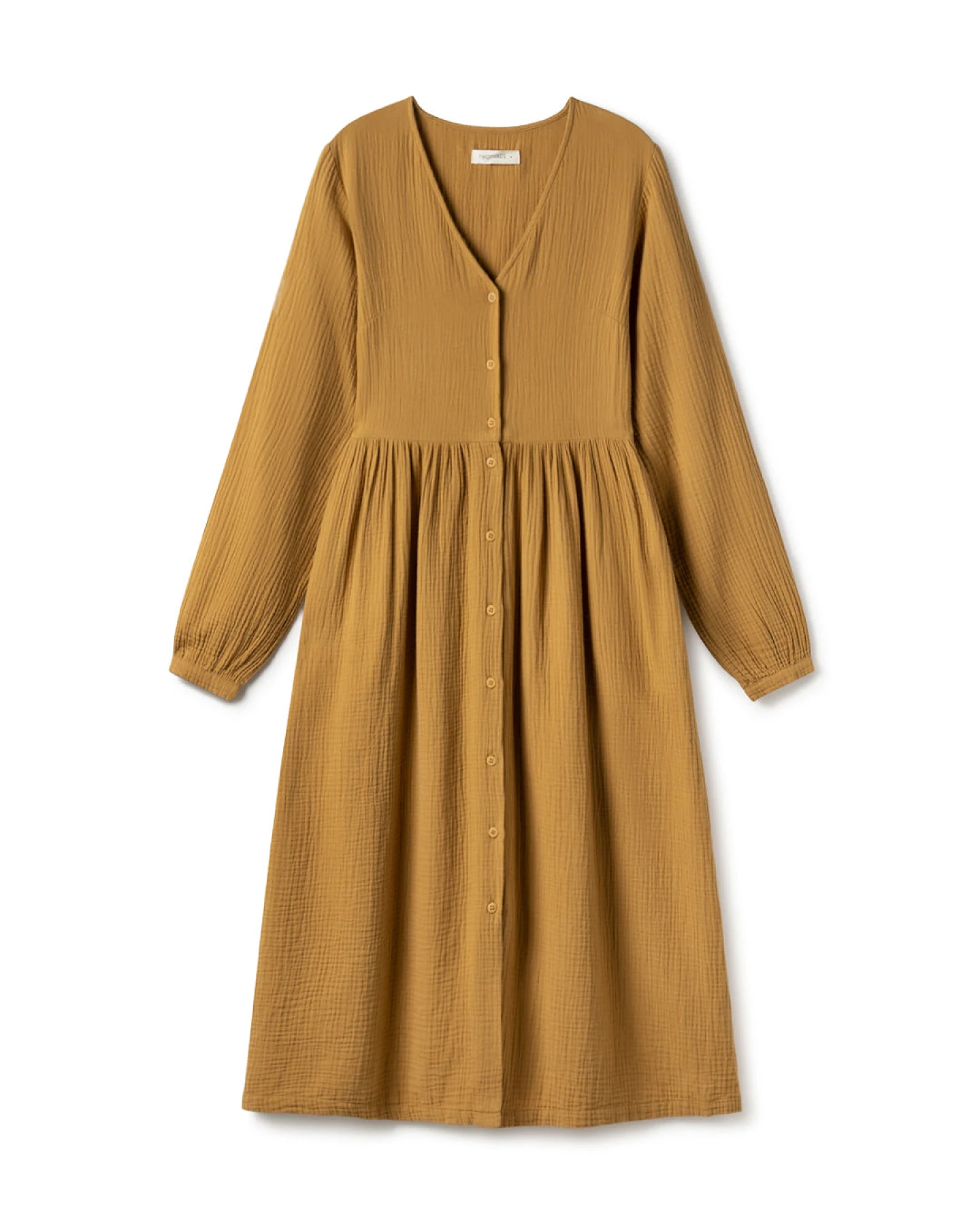 TWOTHIRDS Damen vegan Kleid Tafahi Mustard – Ansicht 2