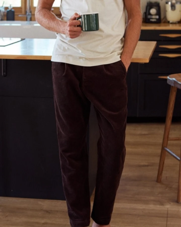 TWOTHIRDS Herren vegan Hose Paramushir Molé Braun